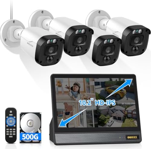 (Full HD 5MP Definition) Outdoor Wired Security Camera System Surveillance Cameras CCTV Camera for Home Security System DVR Systems