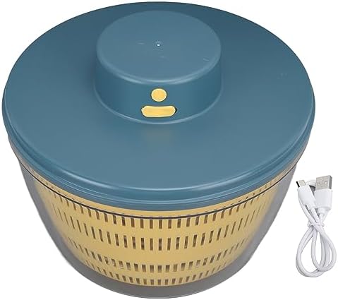 Vegetable Washing Machine Kneading Bowl, Multifunctional Spinner Dryer Vegetable Dryer Salad Mixer Salad Spinner Lettuce Dryer for Home Kitchen (Blue)