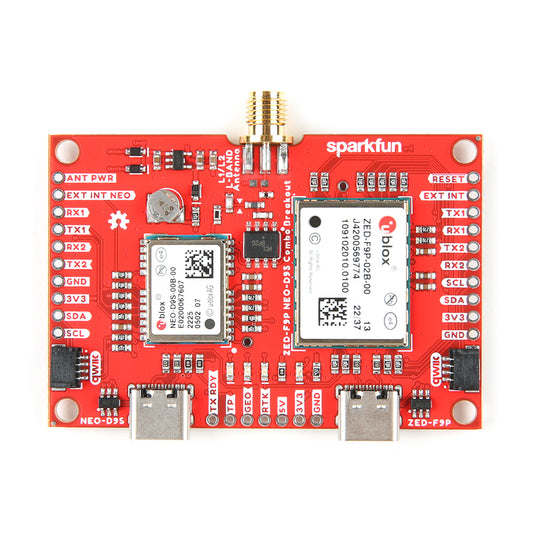 SparkFun GNSS Combo Breakout - ZED-F9P, NEO-D9S (Qwiic) - PuriLite