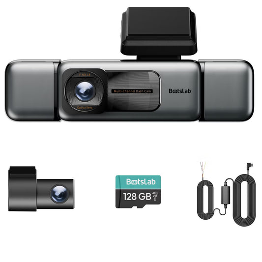 Botslab 4-Channel 360° Surround Dash Cam with 128GB Card