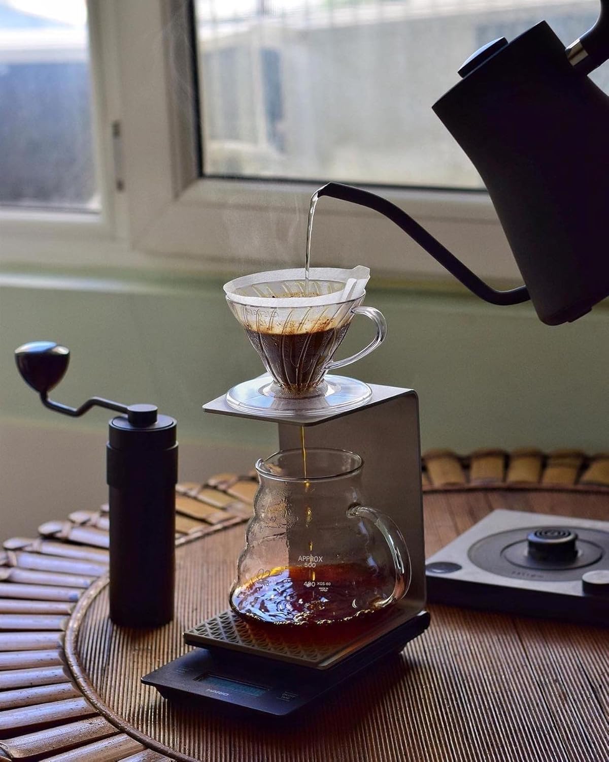 Normcore Manual Coffee Grinder V2, 38mm Titanium Contemporary Conical Burr, Adjustable Setting Double Bearing, Hand Espresso Grinder Perfect for Home, Office, Travel, and Camping