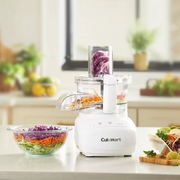 Cuisinart 9 Cups 350W Core Food Processor White FP-9CF: Continuous Feed, Reversible Disc, Dishwasher-Safe Parts