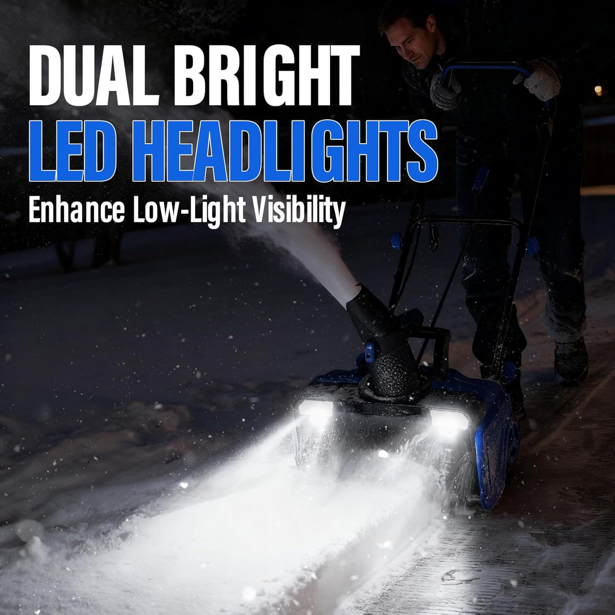 SOYUS Corded Electric Snow Blower – 20-Inch Snow Thrower – 180° Adjustable Chute Walk-Behind Snow Thrower with Dual LED Lights – Handles Wet & Heavy Snow - PuriLite