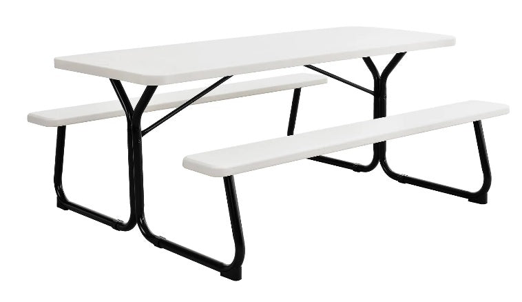 Global Industrial™ 6' Blow Molded Plastic Picnic Table, White