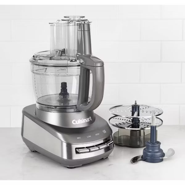 Cuisinart Core Custom 13-Cup Multifunctional Food Processor - Anchor Gray - FP-130AG: Stainless Steel Blades, 4 Speeds