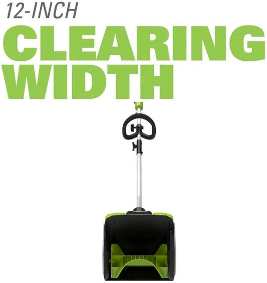 8 Amp Electric Snow Shovel – 12-Inch Corded Snow Thrower – 20ft Snow Discharge – Lightweight Snow Removal Tool - PuriLite