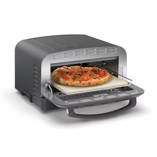 Cuisinart Indoor Metal Pizza Oven Matte Black CPZ-120MB: 1800W, Cool Touch, Freestanding, Includes Stone & Peel