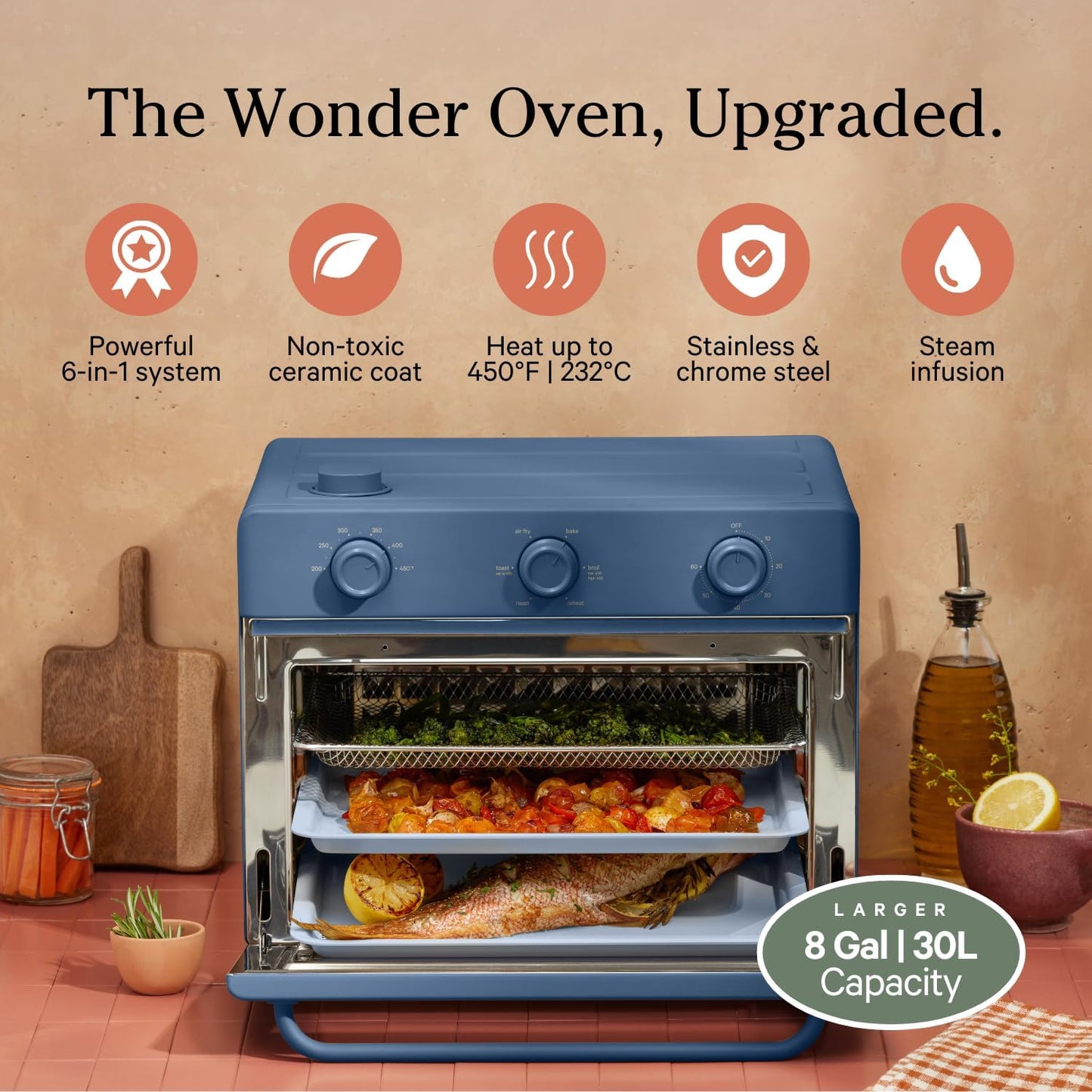 Large Wonder Oven – Blue Salt