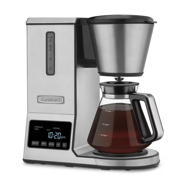 Cuisinart PurePrecision 8-Cup Pour-Over-Coffee Brewer - Stainless Steel - CPO-800P1: SCAA Certified, Digital Display, 1800W