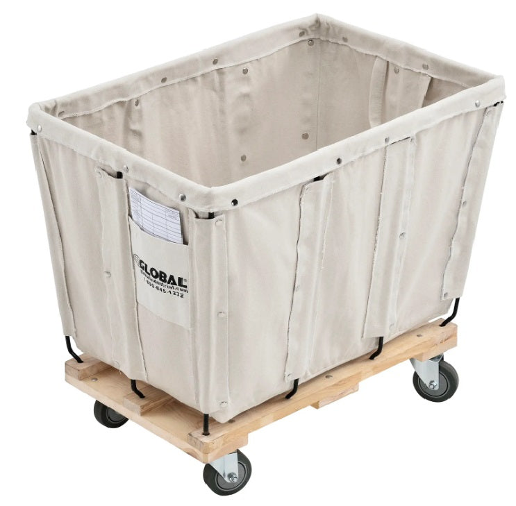 Global Industrial™ KD, 8 Bushel, Canvas Basket Bulk Truck