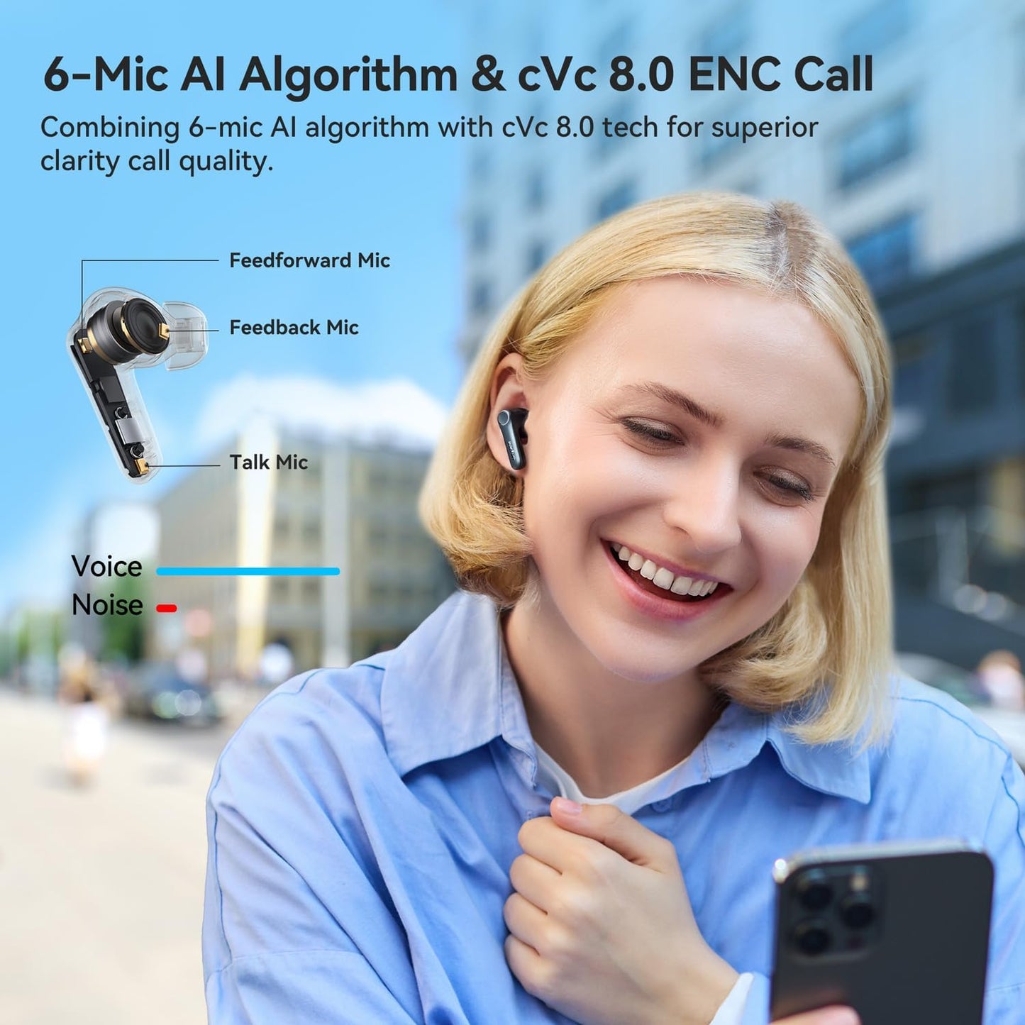 EarFun Air Pro 4 - Adaptive Hybrid ANC Wireless Earbuds, aptX™ Lossless, LDAC, 52H Playtime, Bluetooth 5.4
