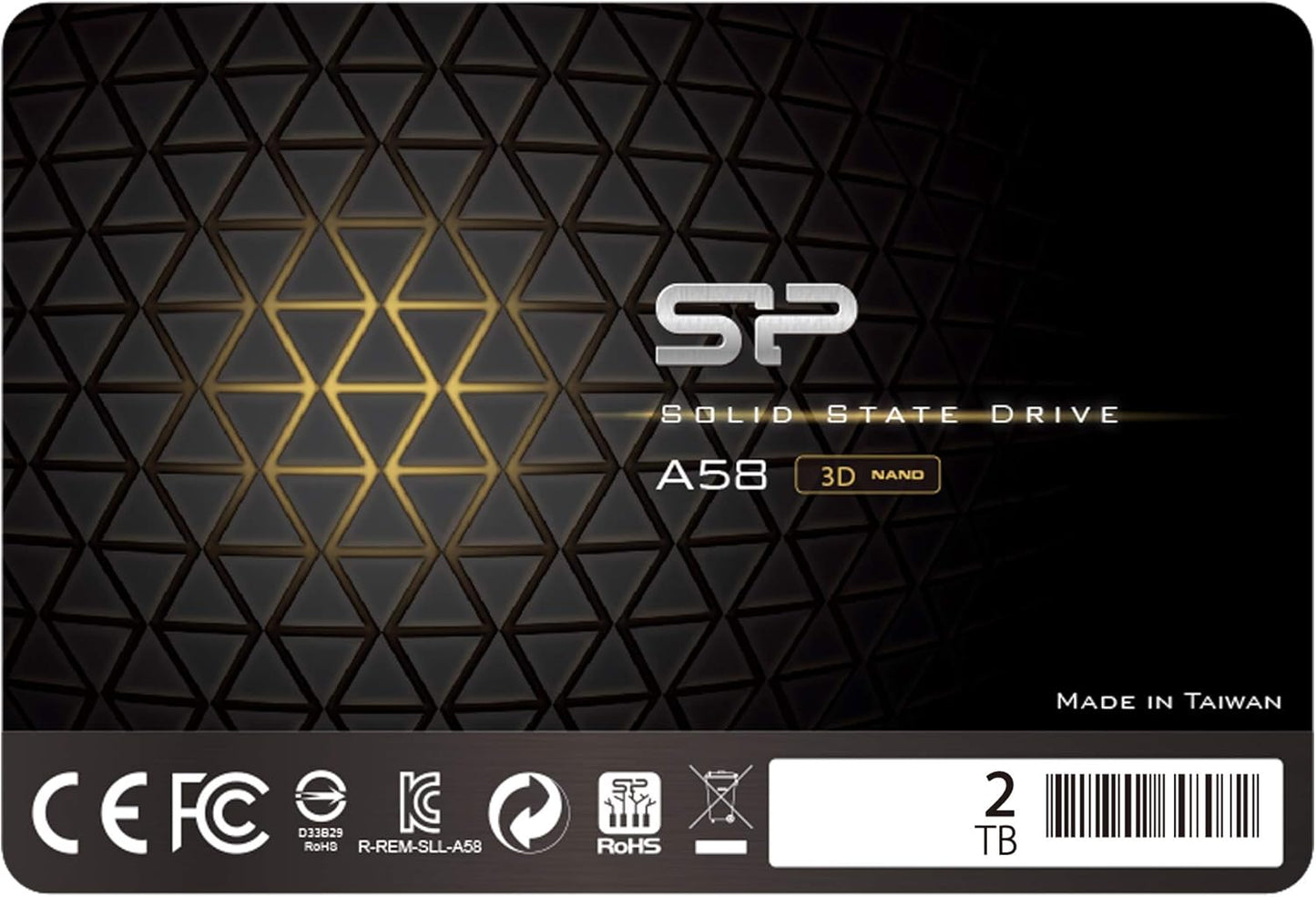 Silicon Power 2TB SSD 3D NAND A58 Performance Boost SATA III 2.5" 7mm (0.28") Internal Solid State Drive (SP002TBSS3A58A25)