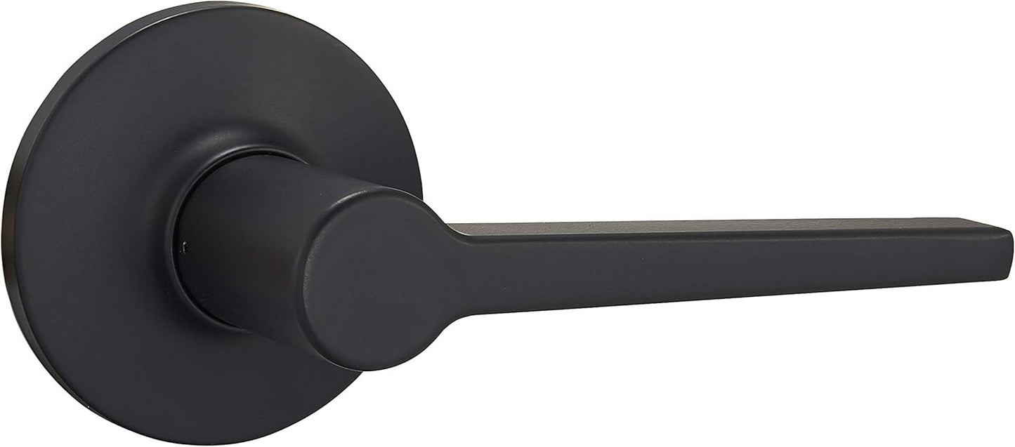 Amazon Basics Manchester Door Lever - Passage - Matte Black, 1-Pack