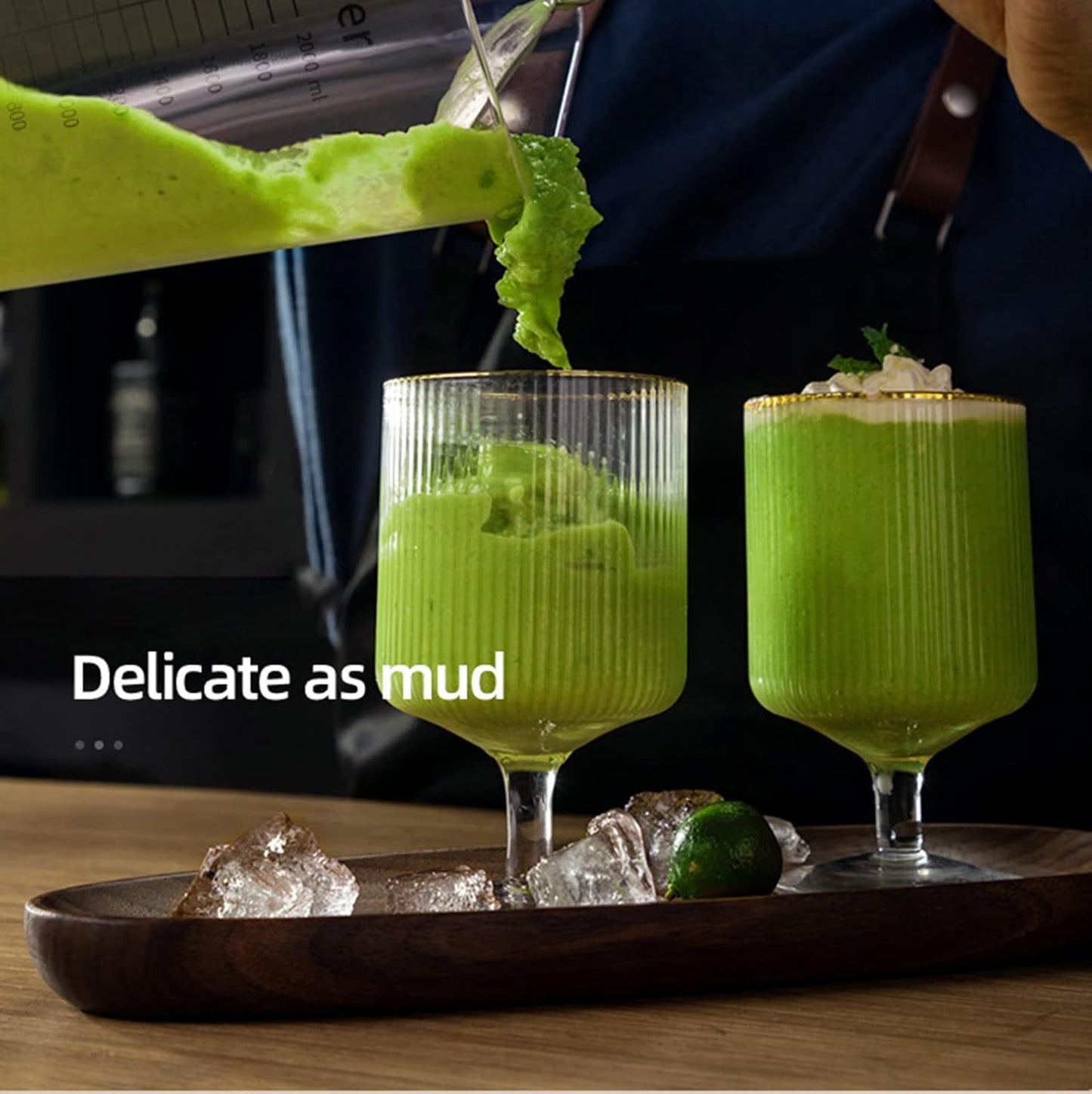 CRANDDI Quiet Smoothie Blender, Professional Countertop Blender with Removable Shield, 2200W Strong Motor, 52oz BPA-free Jar for Shakes and Smoothies, Self-Cleaning K80 (Black)