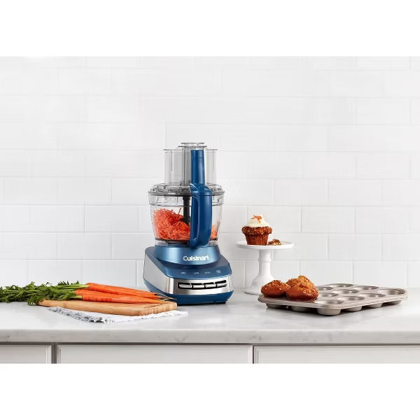 Cuisinart Core Custom 13-Cup Multifunctional Food Processor - Marine Blue - FP-130MB: Stainless Steel Blades, 4 Speeds