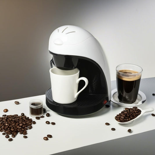 Brentwood TS-112W Single Serve Cup Coffee Maker, White - PuriLite