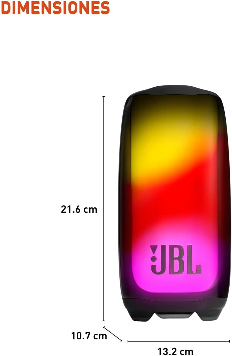 JBL Pulse 4 Portable Waterproof Wireless Bluetooth Speaker with 360 Sound, Light Show and up to 12 Hours of Battery Life - Black