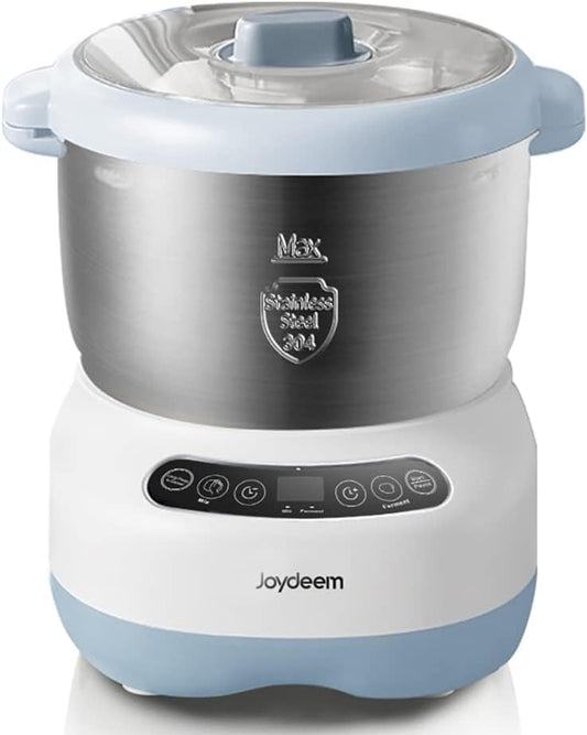 Joydeem JD-HMJ7L Machine à pâte électrique avec fonction de fermentation, minuterie pour micro-ordinateur, panneau tactile face vers le haut, 6,6 l, acier inoxydable 304