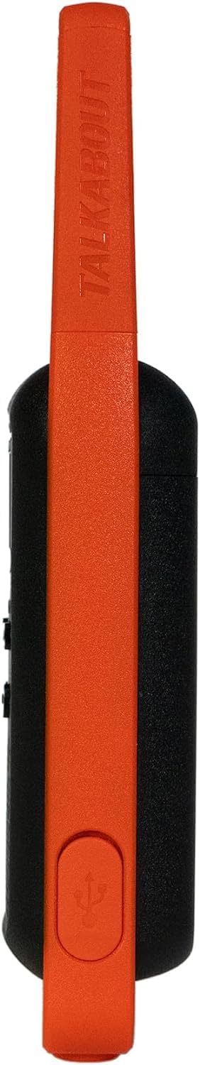 Motorola Solutions Talkabout T275 Rechargeable Radios, 2 Pack with Carrying Case - Orange/Black