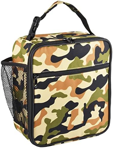Insulated Lunch Bag, Leakproof Portable Lunch Box for Women Men Boys Girls, Large Capacity Cooler Bag with Handle and Bottle Pocket for Office School Camping Hiking Outdoor Beach Picnic (Black)