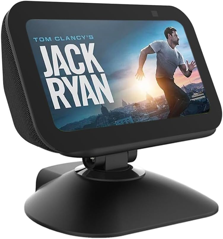Dianves Adjustable Stand for Echo Show 5 (3rd Gen), Tilt + Swivel Stand Multi Angle Rotation Magnetic Anti-Slip Base for Show 5,Rotatable All Around Compatible with Mobile Phones (White)