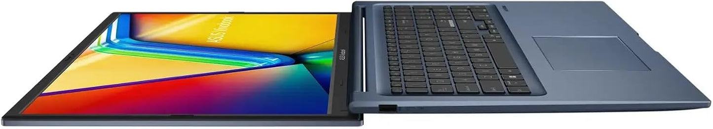 ASUS Vivobook 17 Laptop, 17.3" FHD IPS Display, Business Laptop, Intel Core i3-1215U, 8GB RAM, 512GB SSD, HDMI, Webcam, Wi-Fi, Windows 11 Home, Quiet Blue