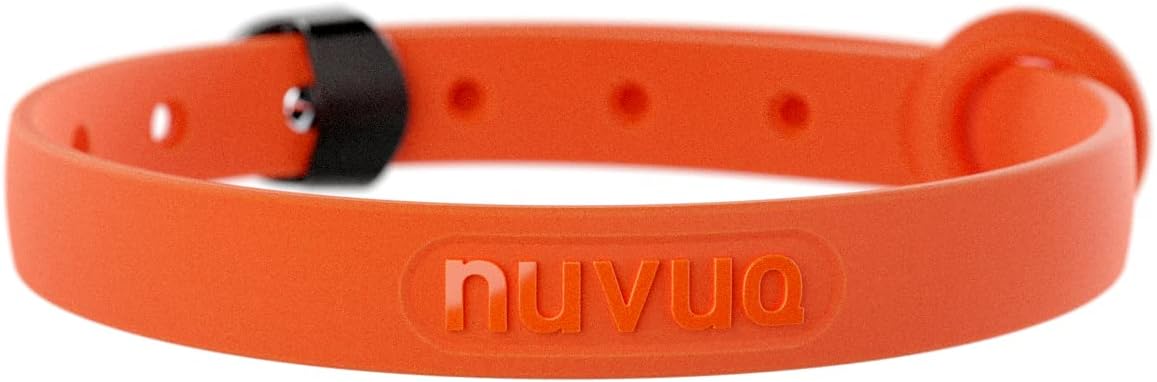 Waterproof Dog Collar - Durable, Comfortable and Adjustable Silicone Dog Collar with Wear Resistant Buckle and ID Tag Ring for Small Dogs by Nuvuq (Black, Small)