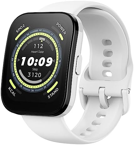 Amazfit Bip 5 Smart Watch Health & Fitness Tracker for Men Women, GPS, Alexa Built-In, Bluetooth Phone Calls, 10-Day Battery, 24H Heart Rate Sleep Monitoring, for Android & iPhone, White