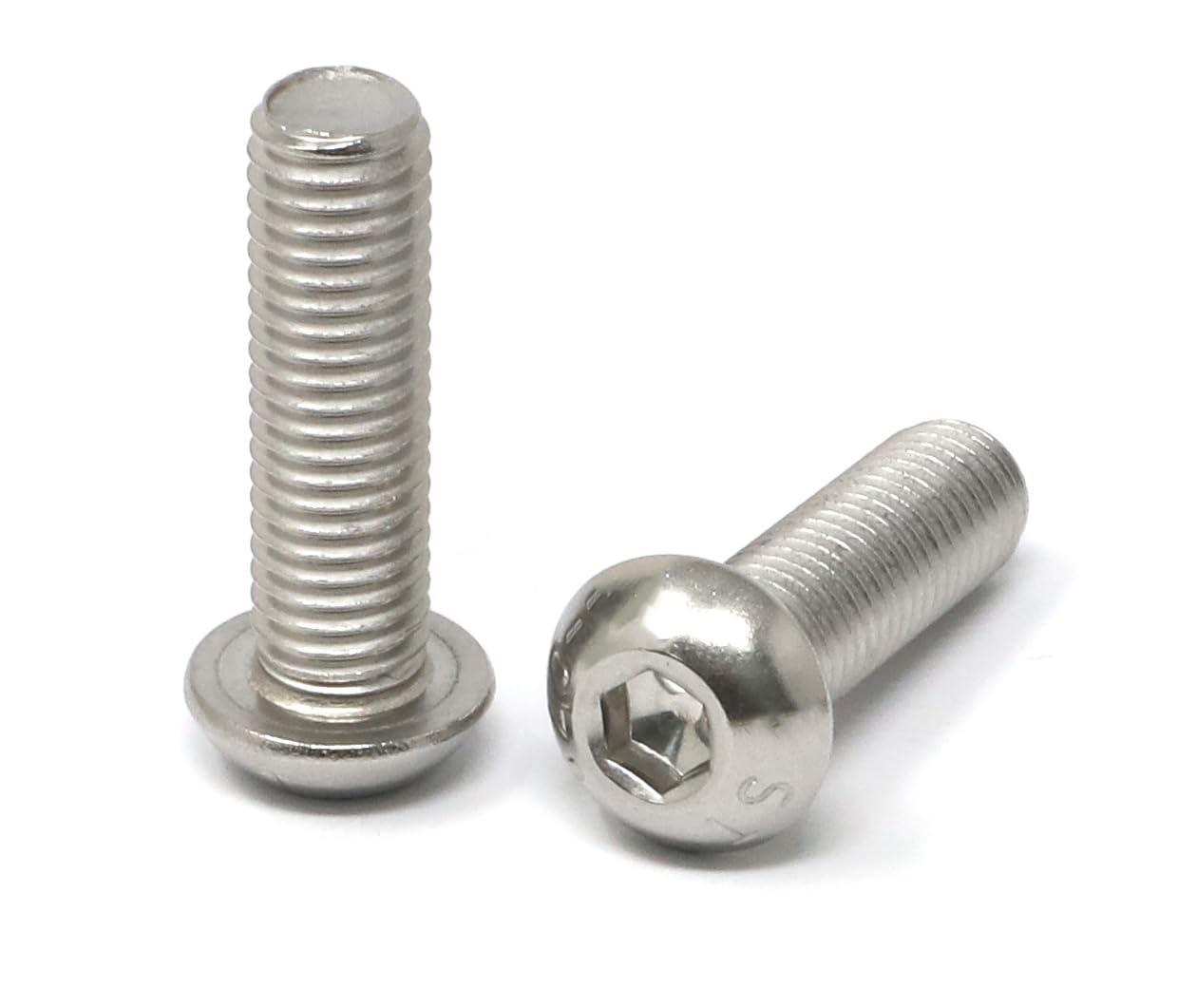 iexcell 50 Pcs M6 x 20mm Thread Pitch 1 mm Stainless Steel 304 Hex Socket Button Head Cap Screws Bolts Kit