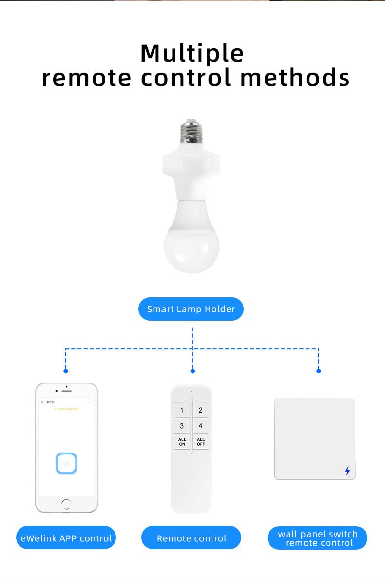 Purilite Select Smart WiFi Light Socket Kit – 4-Pack with Remote & App Control, Alexa & Google Compatible, Timer & Group Function
