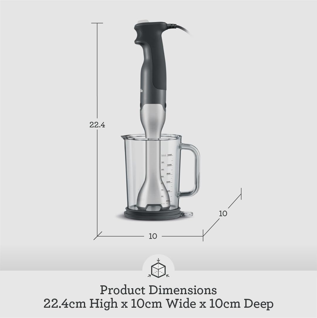 Breville the Control Grip Immersion Blender, BSB510XL, Brushed Stainless Steel