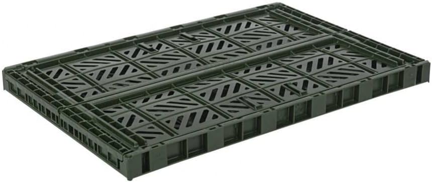 AYKASA Collapsible Storage Bins, Plastic Crate for Storage, Collapsible Crate, Utility Stackable Box (Small, Arctic blue)