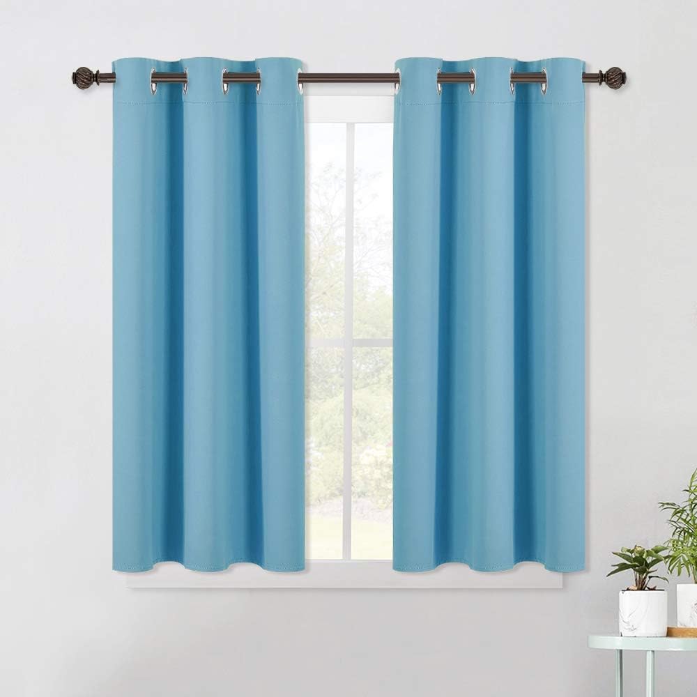 NICETOWN Blackout Curtains 2 Panels for Bedroom- Thermal Insulated Grommet Blackout Curtains 63 Inches Long for Living Room/Kitchen Rideaux occultants (2 Panels, W42 x L63 -Inch,Grey) - PuriLite