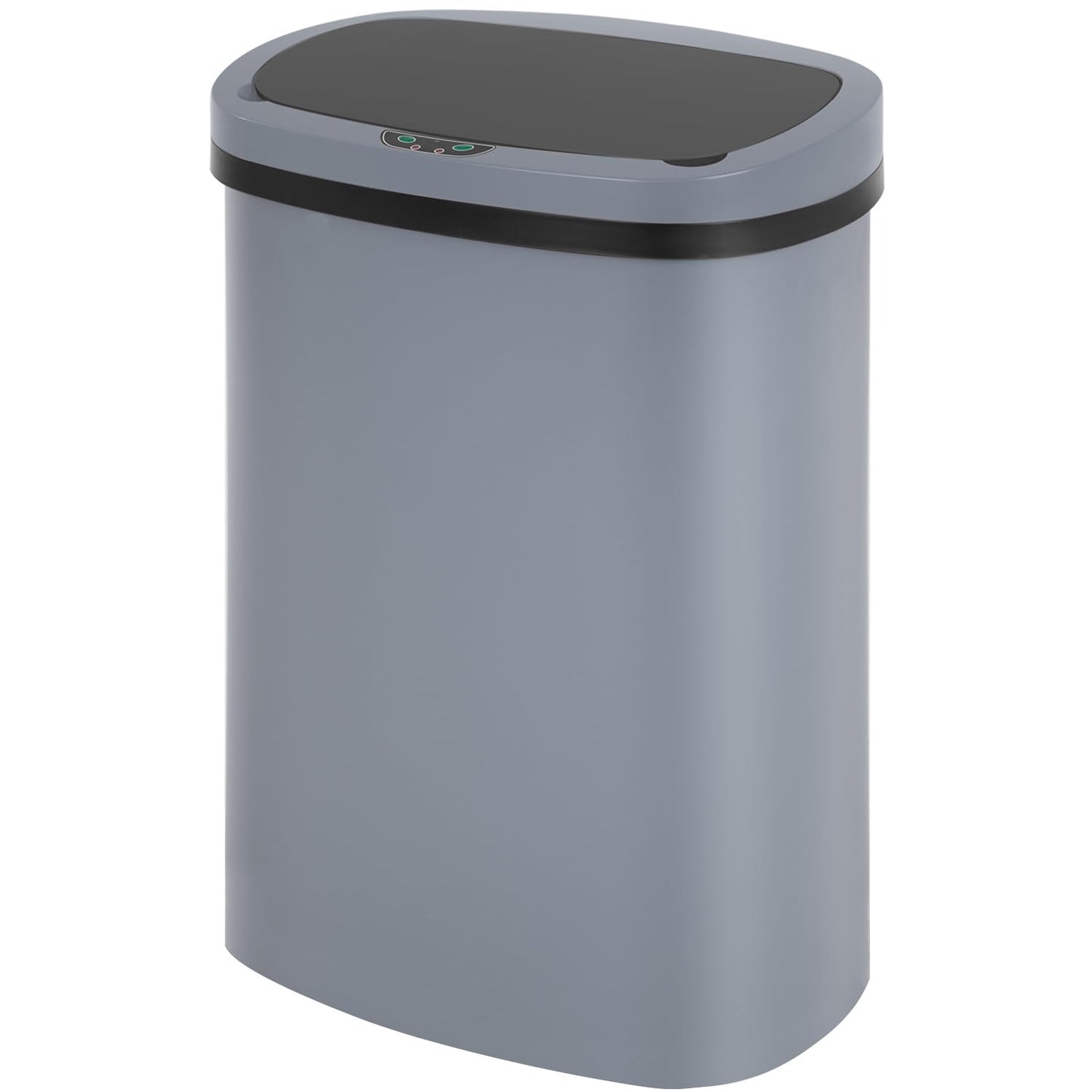 13 Gallon 50 Liter Garbage Can Kitchen Trash Can with Lid Automatic Sensor Touch Free Stainless Steel Waste Bin for Bathroom Bedroom Home Office,Black
