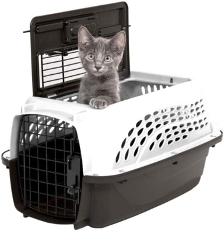 Petmate Two-Door Small Dog Kennel & Cat Kennel (Top Loading or Front Loading Pet Carrier, Great for Small Animals, Made with Recycled Materials, 24 inches in Length) For Pets up to 15 Pounds