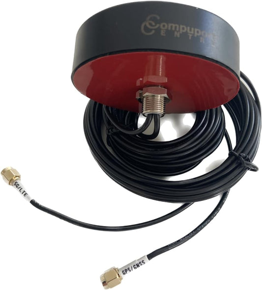CompuPort 5G 4G LTE/GPS/GLONASS 2in1 Combination Puck Style M2M MIMO Antenna for Transportation and Remote Monitoring Applications.