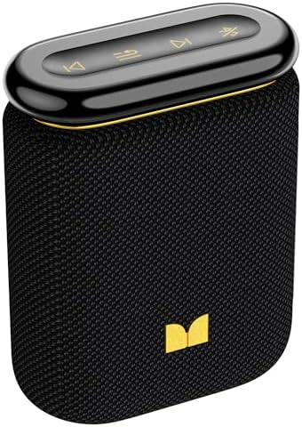 Monster Atomic Pebble Bluetooth Speaker, Portable Wireless Speaker with 15W Loud Sound, Bluetooth 6.0, Support 100+TWS Pairing, 15H Playtime, IP56 Waterproof Outdoor Speaker for Beaches Home Party