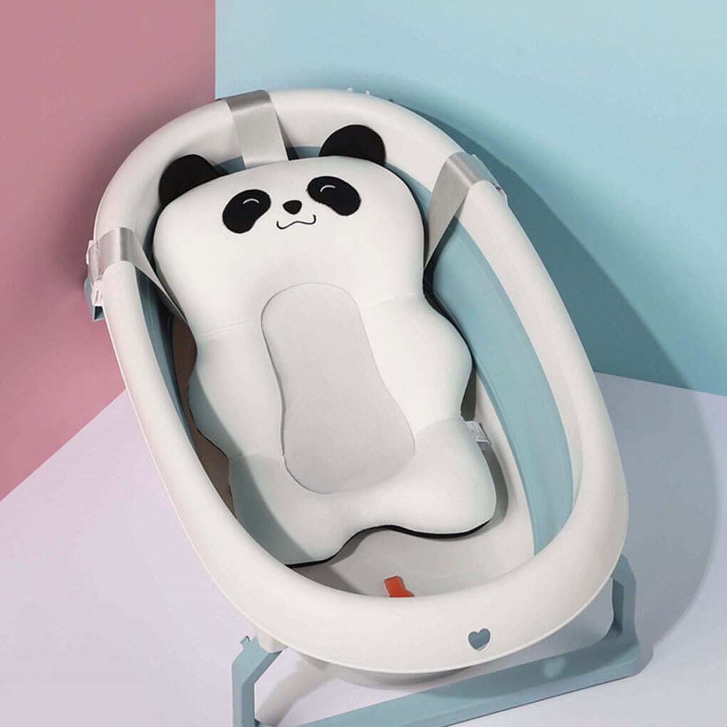 gosduiwip Baby Bath Pillow Soft Comfort and Anti-Slide for Relaxing Bath Experience Soft and Comfortable Float Bather Bathtub Pad, White