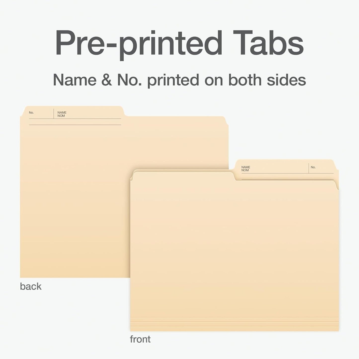 Pendaflex File Folders, 1/2 Cut Tab, Letter Size, Manila, Durable & Tear-Resistant File Organizers, 100/Box for Office, Home & School Filing Systems, Reversible & Eco-Friendly Design