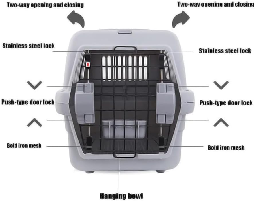 axGear Pet Crate Airline Transport Cage Travel Carrier Dog Cat Traveling Camping