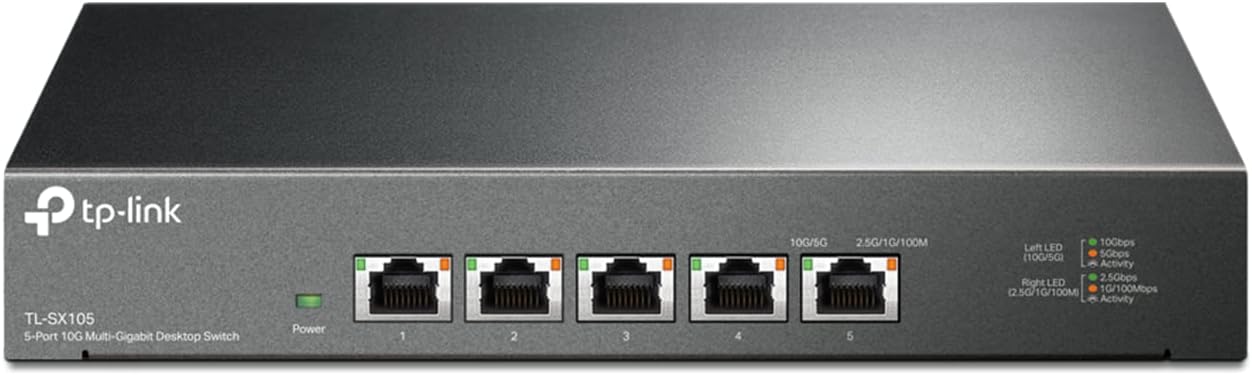 TP-Link TL-SX1008 | 8 Port 10G/Multi-Gig Unmanaged Ethernet Switch | Desktop/Rackmount | Plug & Play | Sturdy Metal Casing | Limited Lifetime Protection | Speed Auto-Negotiation