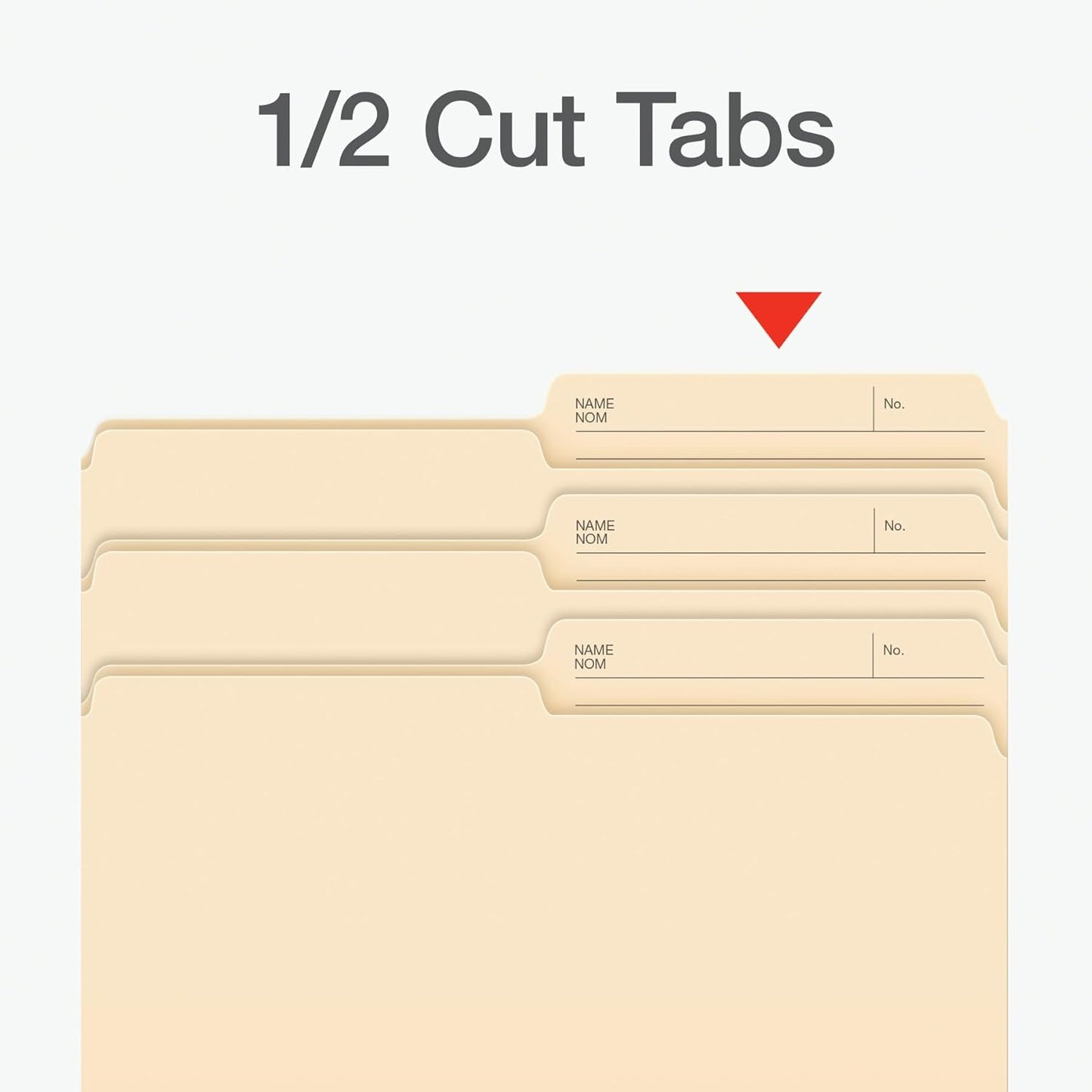 Pendaflex File Folders, 1/2 Cut Tab, Letter Size, Manila, Durable & Tear-Resistant File Organizers, 100/Box for Office, Home & School Filing Systems, Reversible & Eco-Friendly Design