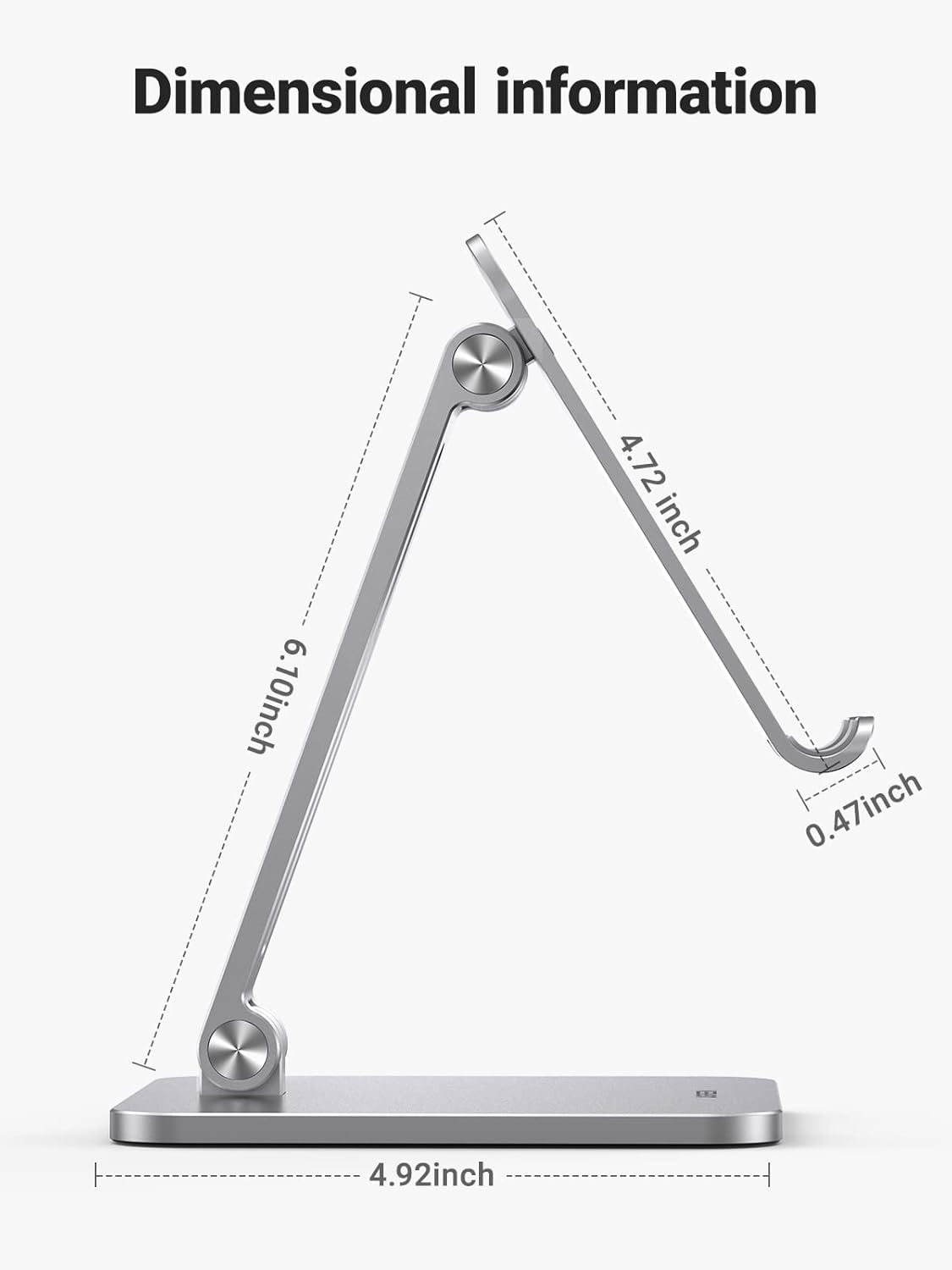 UGREEN Tablet Stand for Desk, Aluminum Stand for iPad Extended Height, Adjustable Foldable Portable Desktop Stand Holder for iPad Pro 12.9 11 9.7 10.5 iPad Air Mini Galaxy Surface iPhone 14 Pro, Grey