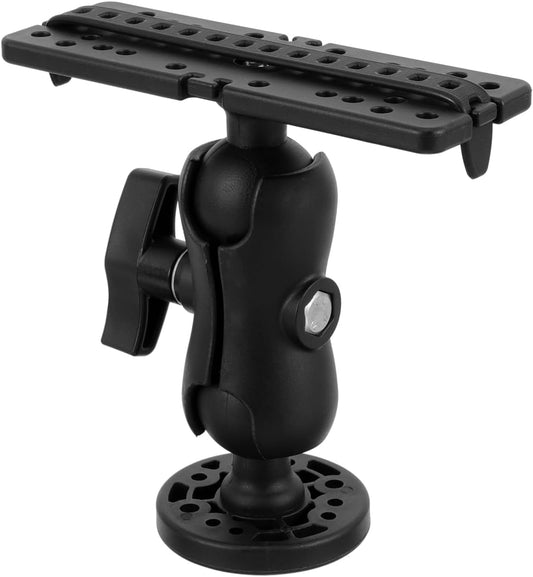 Multifunctional Fish Finder Rack Platform Adjustable Fish Finder Bracket for Kayak and Boat Navigation Easy Install Nylon and Silicone Holder