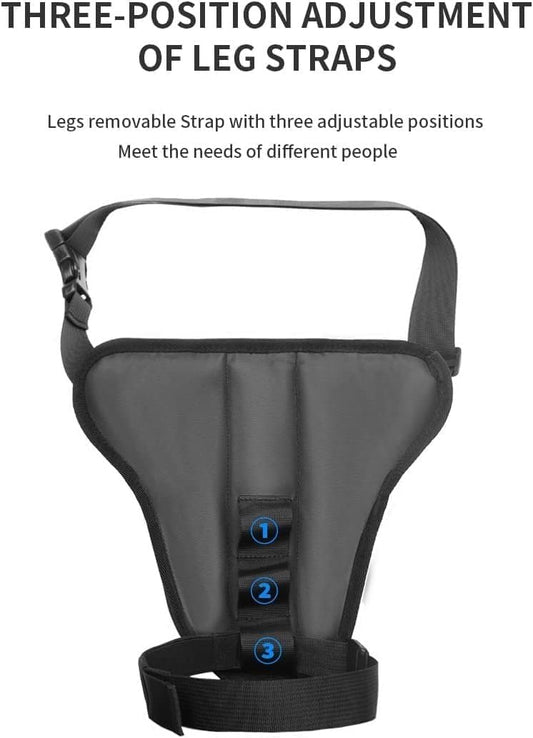 Drop Leg Bag Motorcycle Waist Pack Pouch Waterproof Riding Cycling Thigh Tactical Bag with Hard Shell for Men, Motorcycle Side Pouch Phone Storage Hip Fanny Pack Bags, Black, Large, Style B