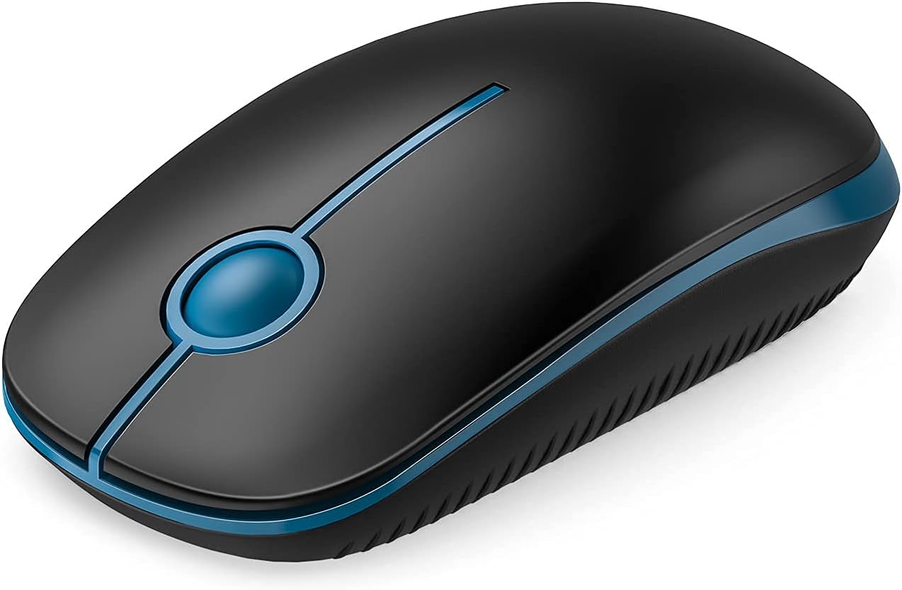 Wireless Mouse, Vssoplor 2.4G Slim Portable Computer Mice with Nano Receiver for Notebook, PC, Laptop, Computer-Black and Silver