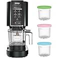 Ninja NC301 CREAMi Ice Cream Maker, for Gelato, Mix-ins, Milkshakes, Sorbet, Smoothie Bowls & More, 7 One-Touch Programs, with (2) Pint Containers & Lids, Compact Size, Perfect for Kids, Silver