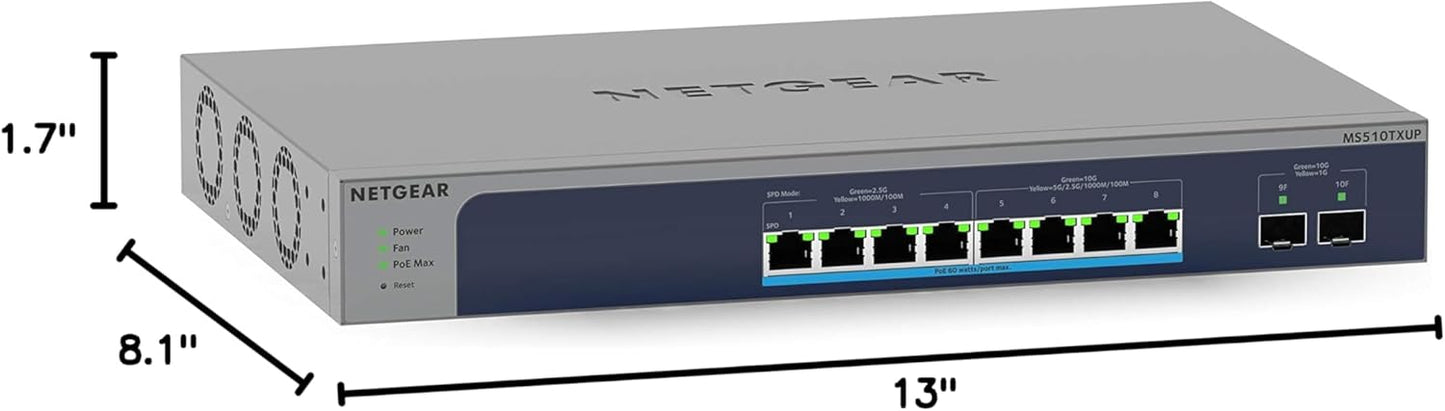 NETGEAR 26-Port PoE Gigabit Ethernet Smart Switch (GS724TP) - Managed, 24 x 1G, 24 x PoE+ @ 190W, 2 x 1G SFP, Optional Insight Cloud Management, Desktop or Rackmount, and Limited Lifetime Protection