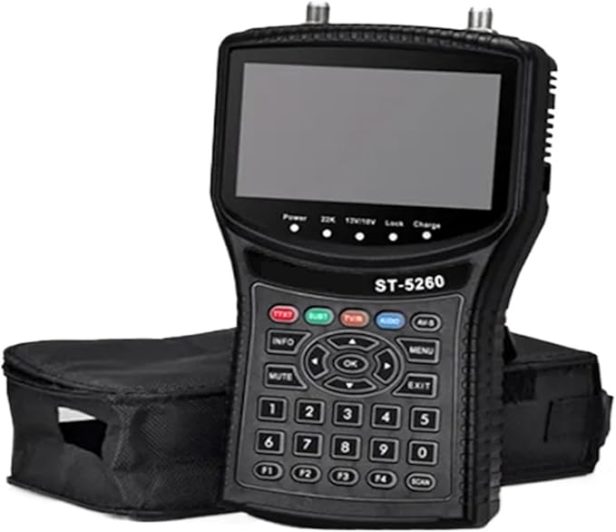 ST5260 Satellite Finder DVB-S2/ISDB-T/Cable Combo Signal Meter H.265 1080p 4.3inch for Dish Network Directv