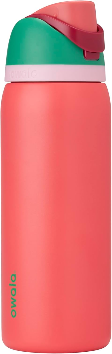 Owala FreeSip Insulated Stainless Steel Water Bottle with Straw for Sports, Travel, and School BPA-Free Sports Water Bottle, 24 oz, Beach House - PuriLite